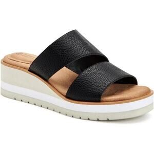 Giani Bernini Women's Ryerr Wedge Sandals, Created for Macy's, Black Size 9.5M